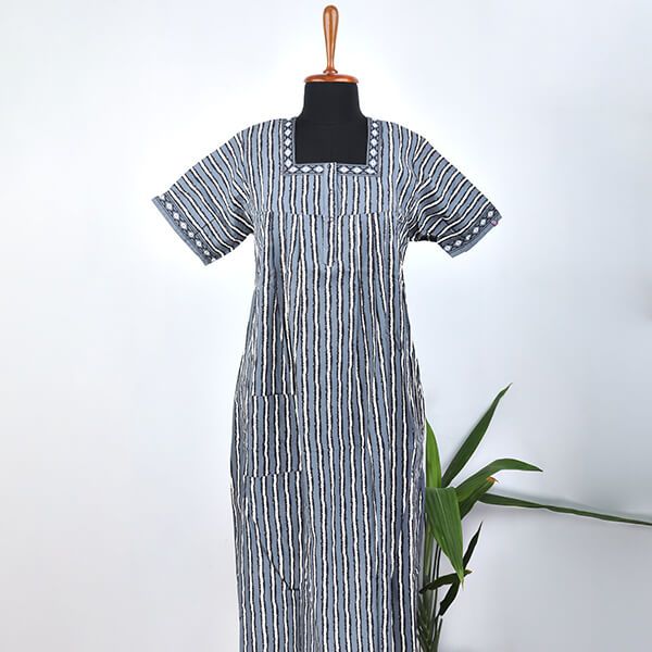 Yavonne Cotton Nighty Pleated (Size M)