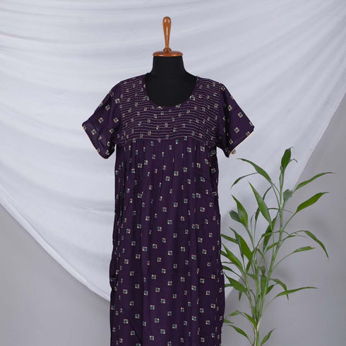 Nstyle Rayon Nighty PLEATED 2XL