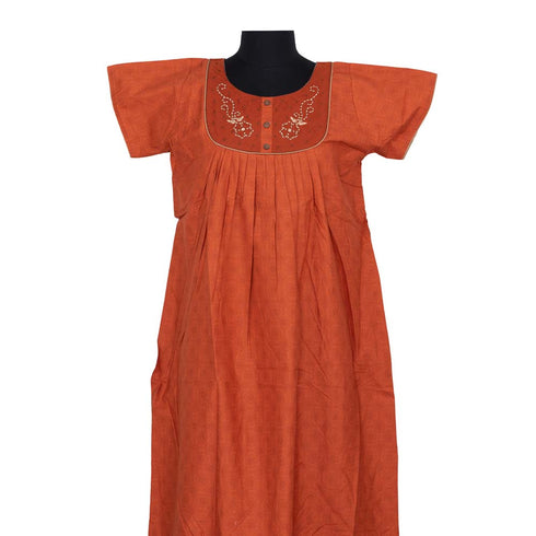 Nstyle Cotton Nighty PLEATED L