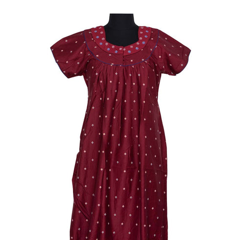 Nstyle Cotton Nighty PLEATED L