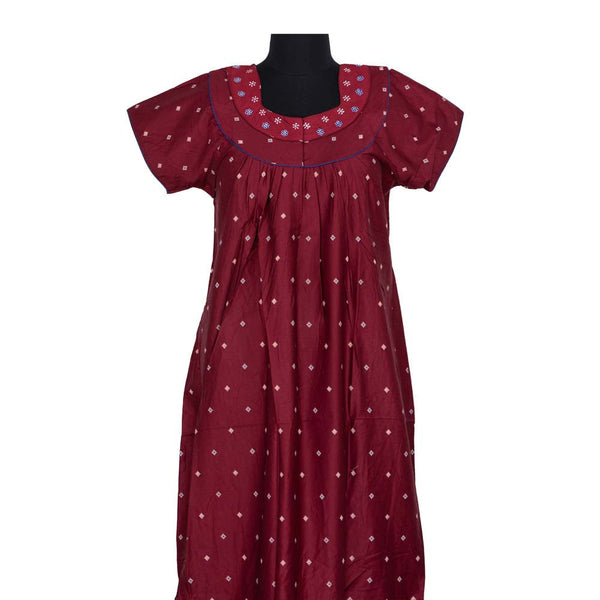 Nstyle Cotton Nighty PLEATED L