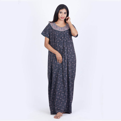 SHANDAR Rayon Nighty PLEATED L