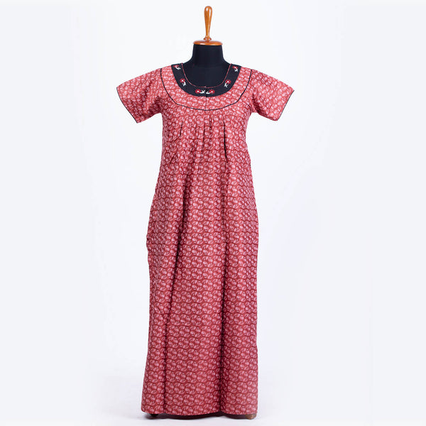 Nstyle Cotton Nighty PLEATED M