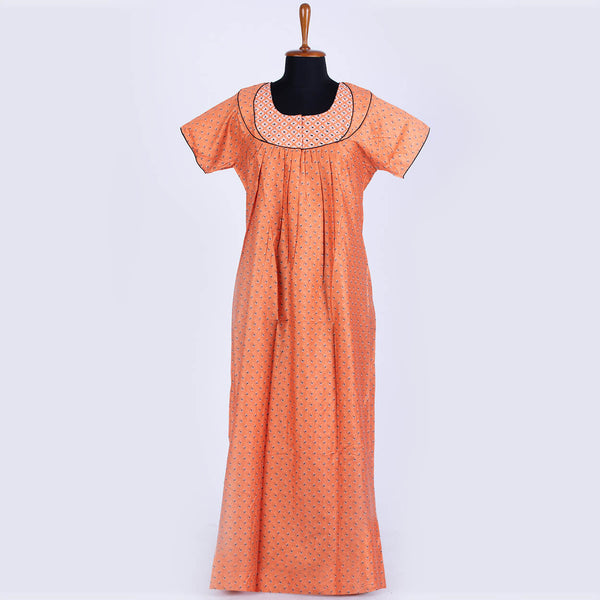 Nstyle Cotton Nighty PLEATED L