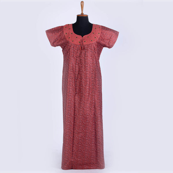 Nstyle Cotton Nighty PLEATED L