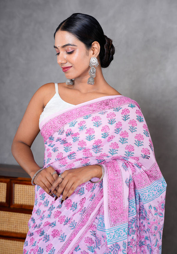 Jaipur Hand Block Print Saree