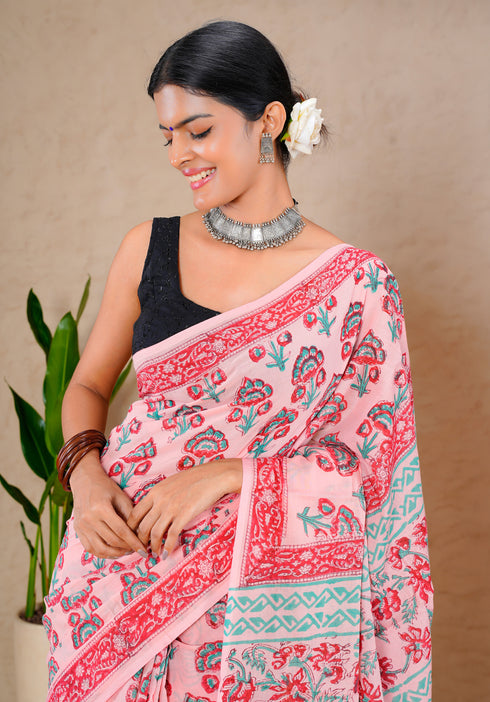 Jaipur Hand Block Print Saree