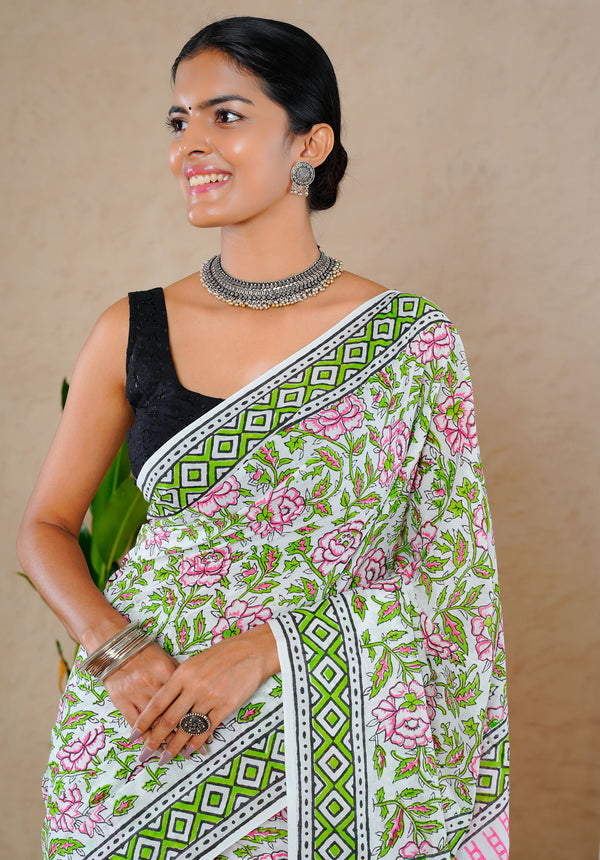 Jaipur Hand Block Print Sarees