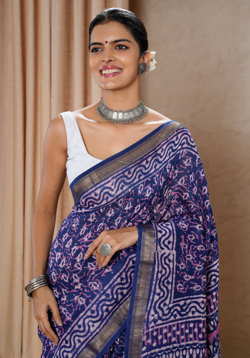 Jaipur Hand Block Print Saree