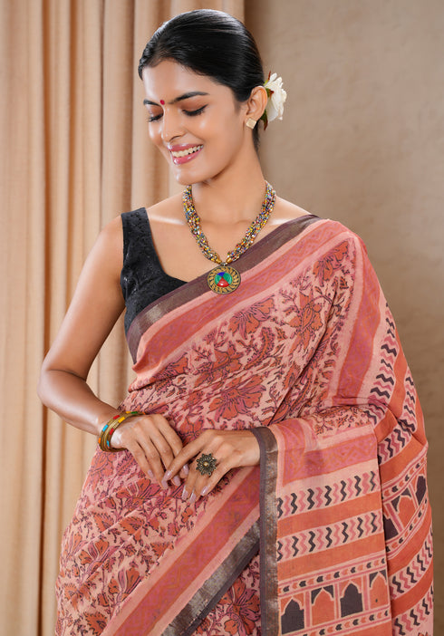 Jaipur Hand Block Print Saree