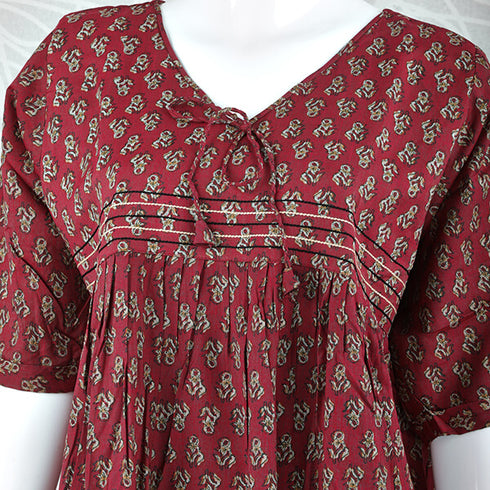 Nstyle Cotton Nighty Pleated (Size XL)