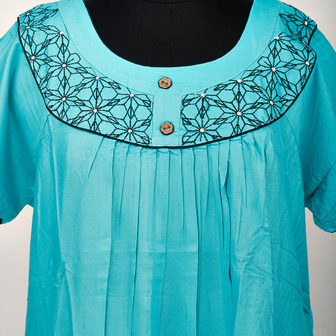 Nstyle Cotton Nighty Pleated (Size L)