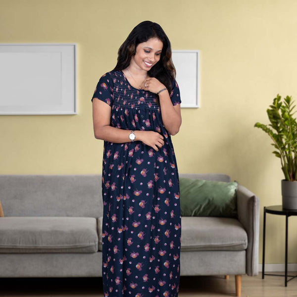 Nstyle Rayon Nighty PLEATED M