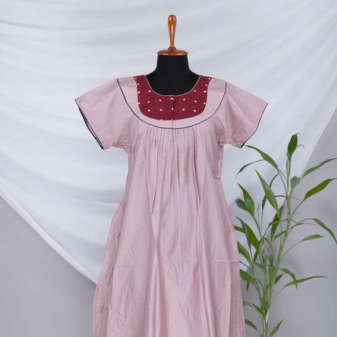 Nstyle Cotton Nighty Pleated (Size 2XL)