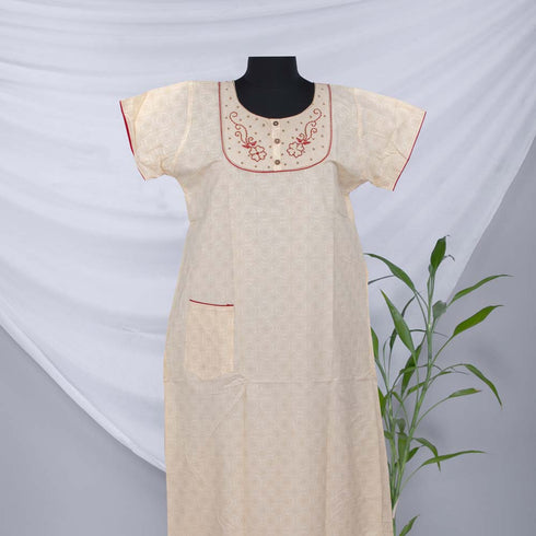 Nstyle Cotton Nighty Aline (Size XL)
